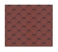 Bardeaux bitumineux hexagonaux rouges Timbela M333 pour toiture de chalet