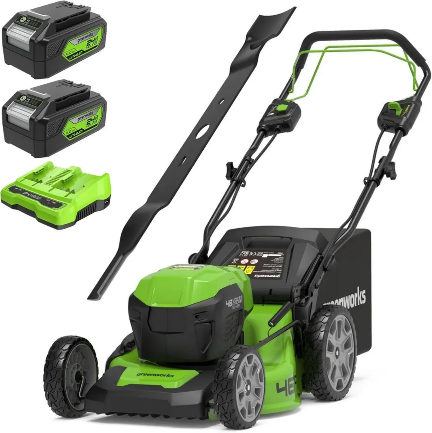 Tondeuse à Gazon sans Fil Autotractée 48V, 46cm, Batteries Incluses