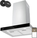 Hotte de Cuisine 60 cm Inox avec WiFi, 4 Vitesses, Boost et Commande Tactile - Ciarra