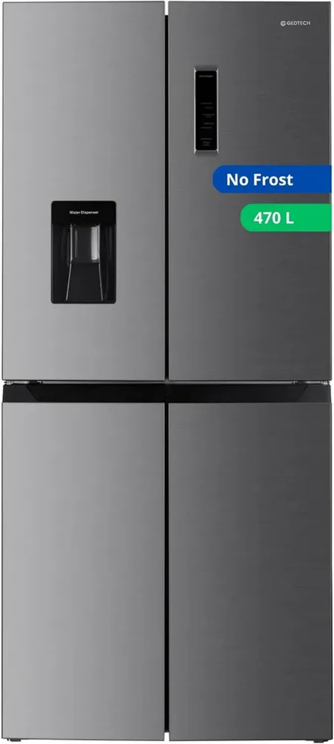Réfrigérateur multi-portes GEDTECH 470L avec distributeur d'eau - Technologie No Frost - Finition inox