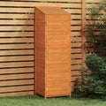 Cabane de Jardin en Bois de Sapin Marron, Maison Préfabriquée Extérieure, 55x52x174,5 cm