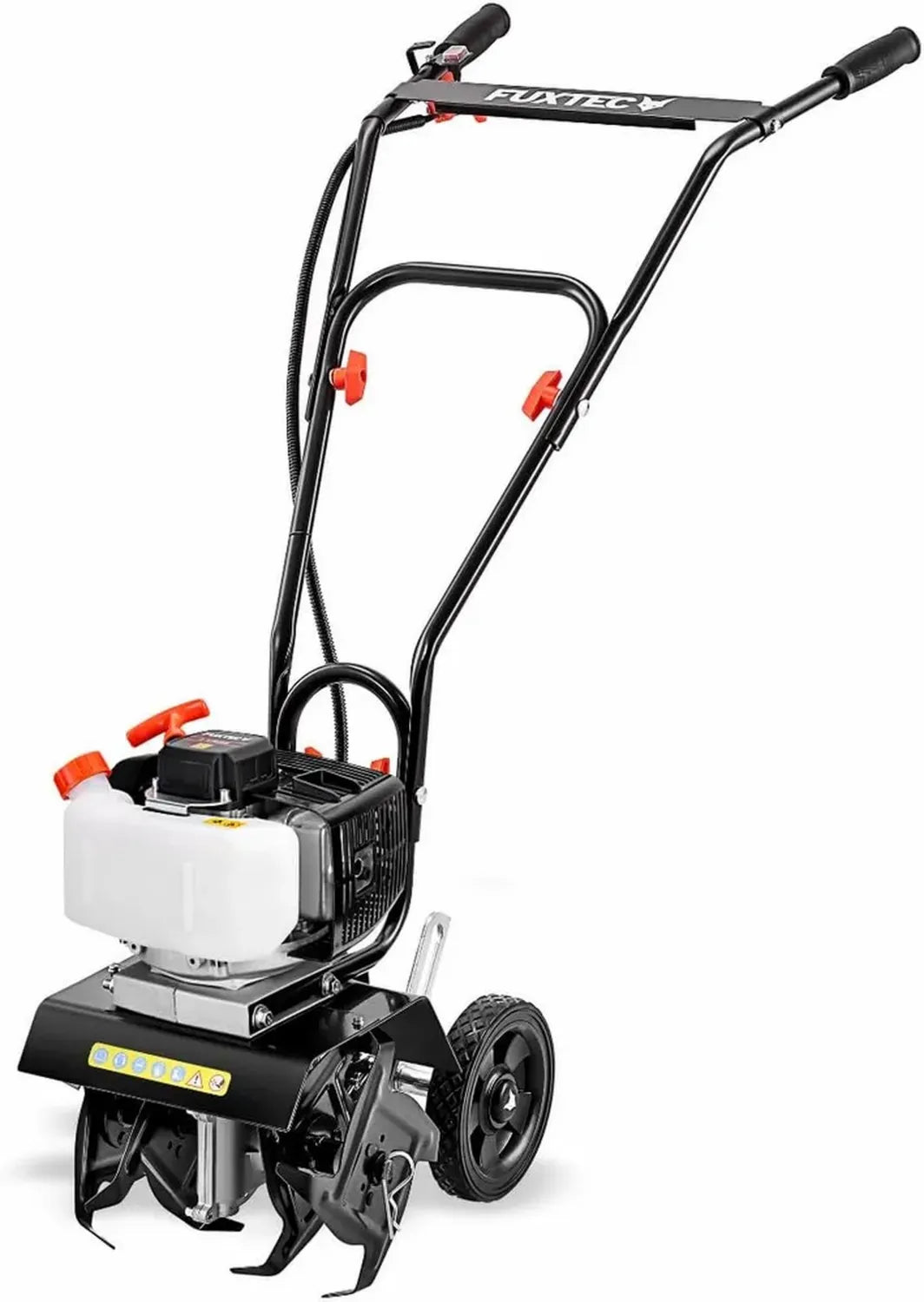 FUXTEC Motobineuse à Essence FX-AF152 - Moteur 2 Temps 51,6 cm³ - Largeur 23 cm - Profondeur 70 mm - Fraises Étoilées - Léger et Maniable avec Poignée Ergonomique