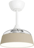 Ventilateur Plafond Silencieux avec Lumière LED Réglable et Pales Rétractables
