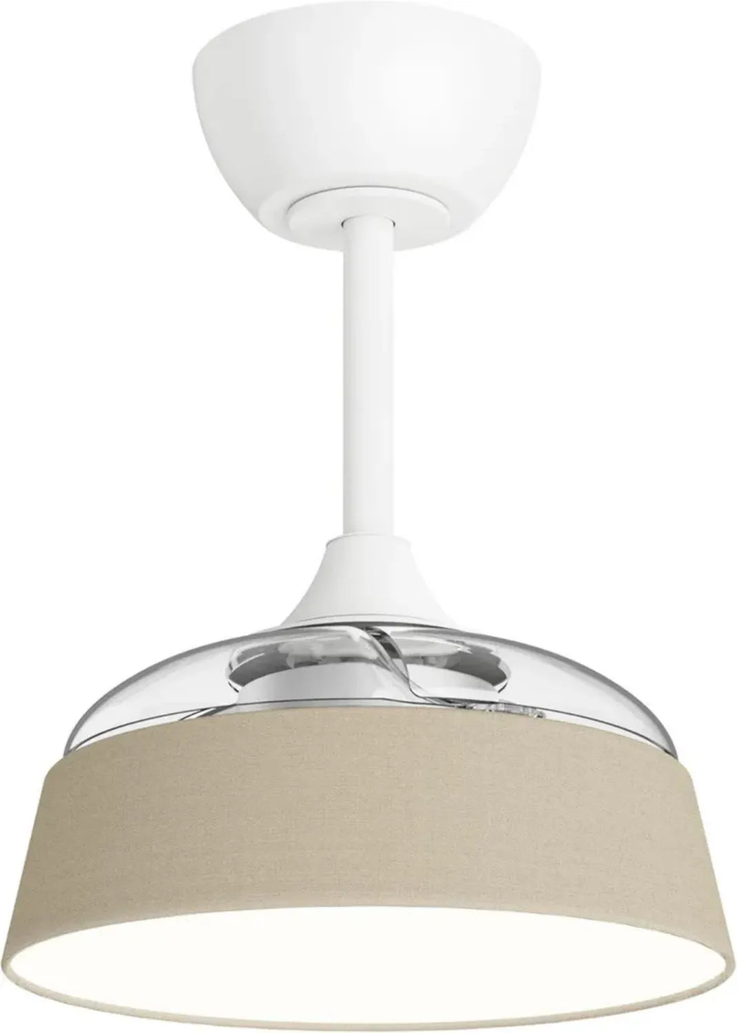 Ventilateur Plafond Silencieux avec Lumière LED Réglable et Pales Rétractables