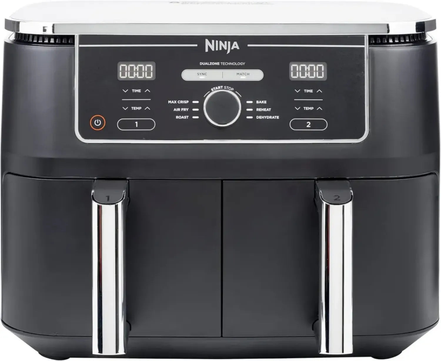 NINJA Foodi MAX Friteuse à Air à Double Zone, 9,5L, Multifonction 6-en-1, Sans Huile, Noir