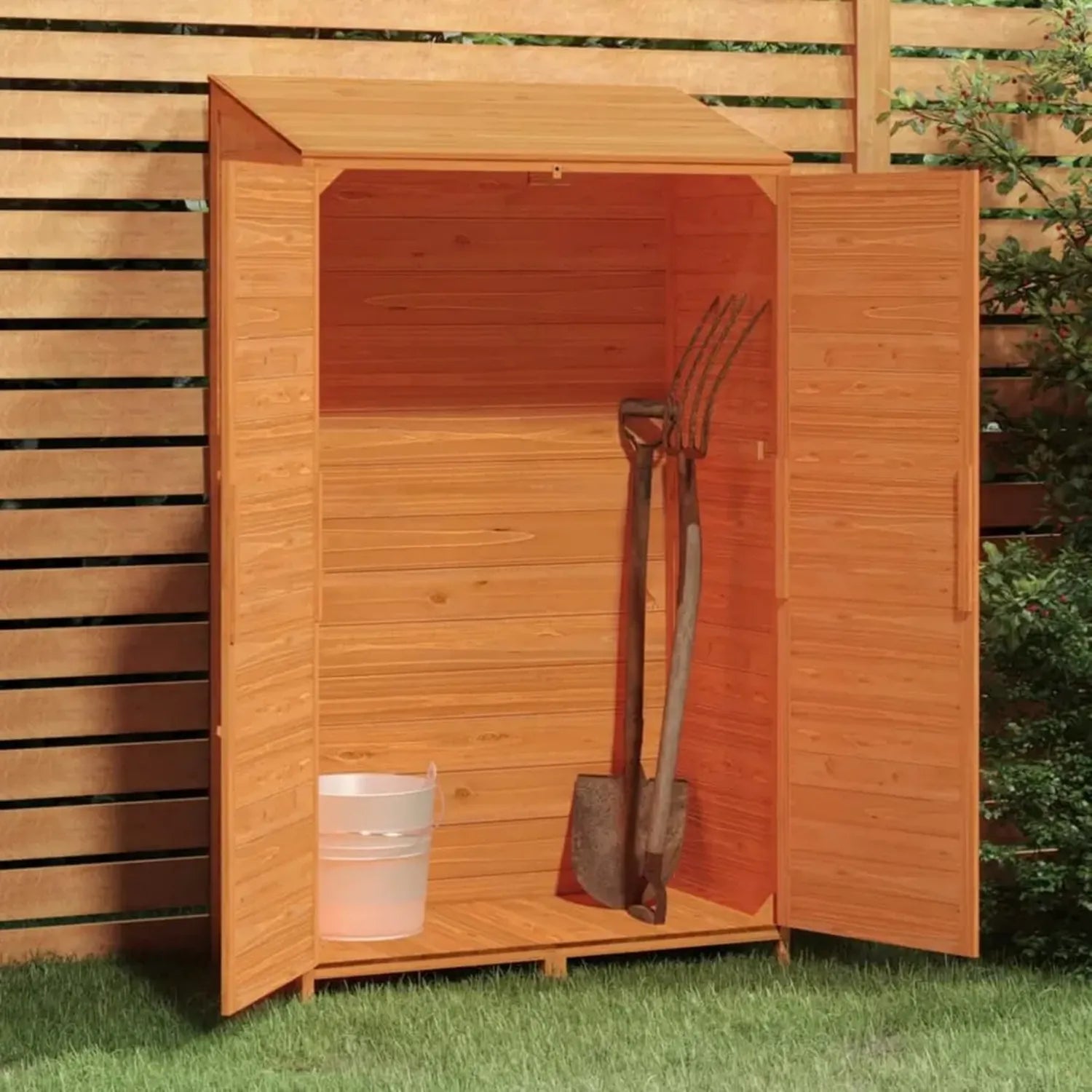 Cabane de Jardin en Bois Massif Marron 102x52x174,5 cm - Tidyard
