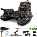 Gonflable Float Tube de Pêche avec Support Canne et Accessoires