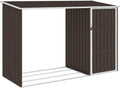 Abri de Jardin en Acier Galvanisé Brun 245x98x159 cm