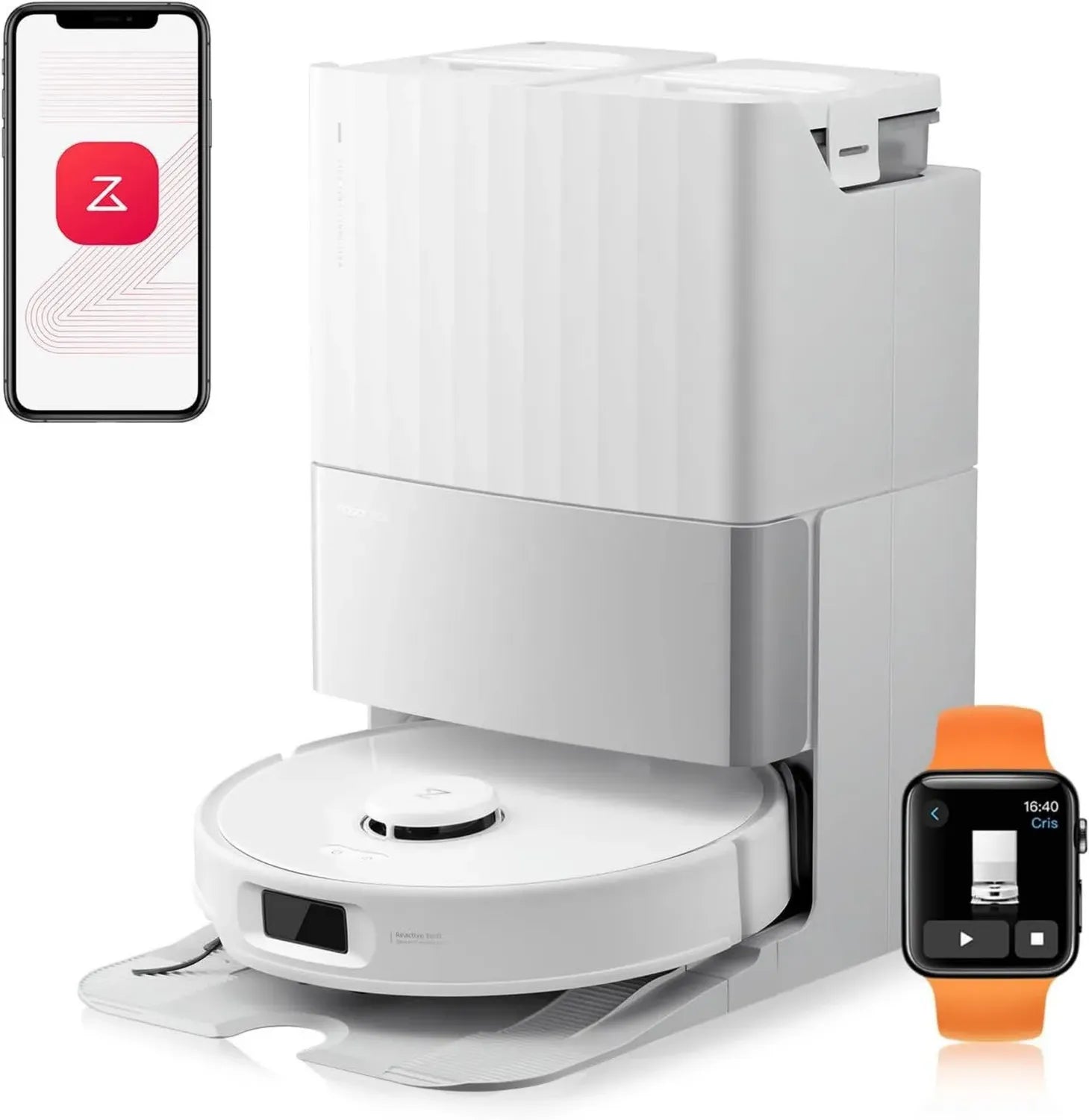 Aspirateur Robot Roborock Qrevo S5A 18500Pa, Nettoyage Intelligent Anti-Enchevêtrements