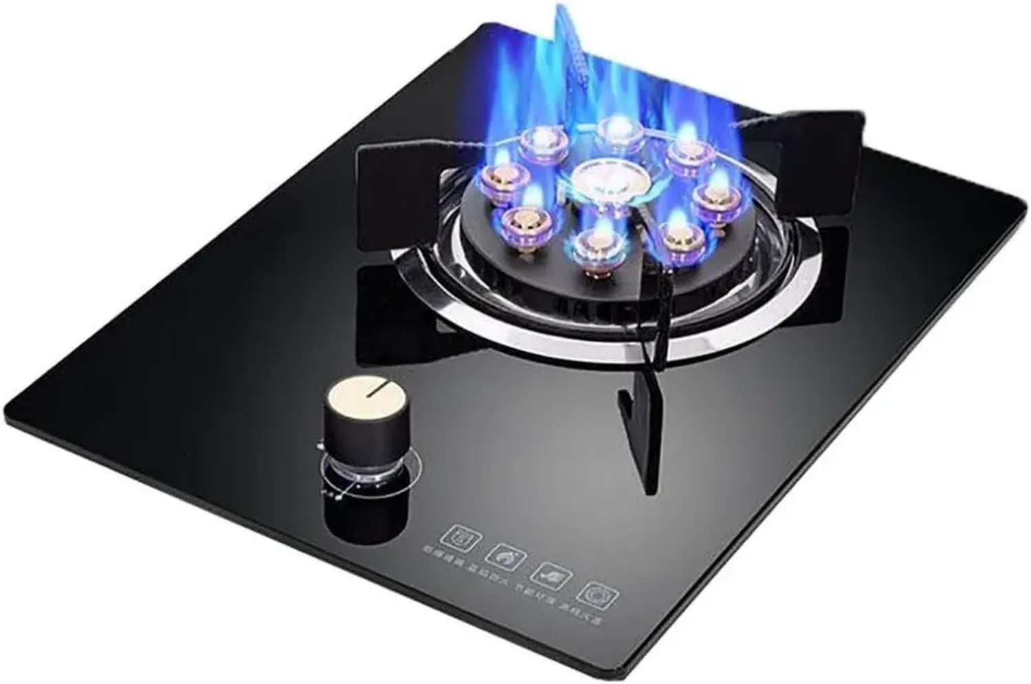 Cuisinière à gaz intégrée 33 cm, brûleur 5.2 kW, verre trempé, nettoyage facile, protection FFD