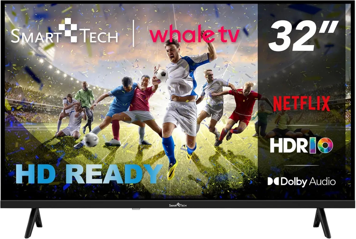 Téléviseur LED HD 80 cm Smart avec Whale OS, Applis Incluses, Connectique HDMI et USB