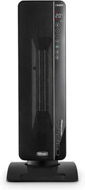 De'Longhi Chauffage Céramique Colonne 2400W - 3 Niveaux de Puissance, Oscillation, Minuterie 24h, Jusqu'à 70m³, Noir