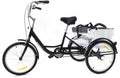 Tricycle pliant adulte 20', monocycle urbain avec siège enfant - noir