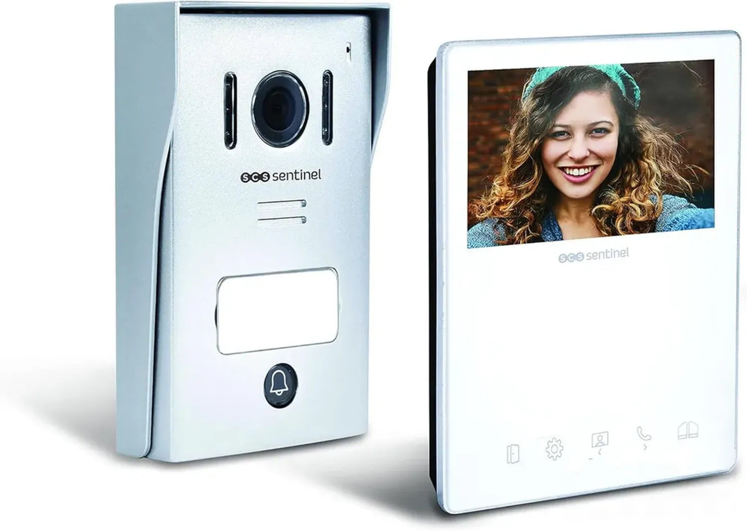 SCS Sentinel Visiophone 4,3' avec Interphone Vidéo et Sonnette, Kit Complet 2 Fils, Garantie 3 Ans