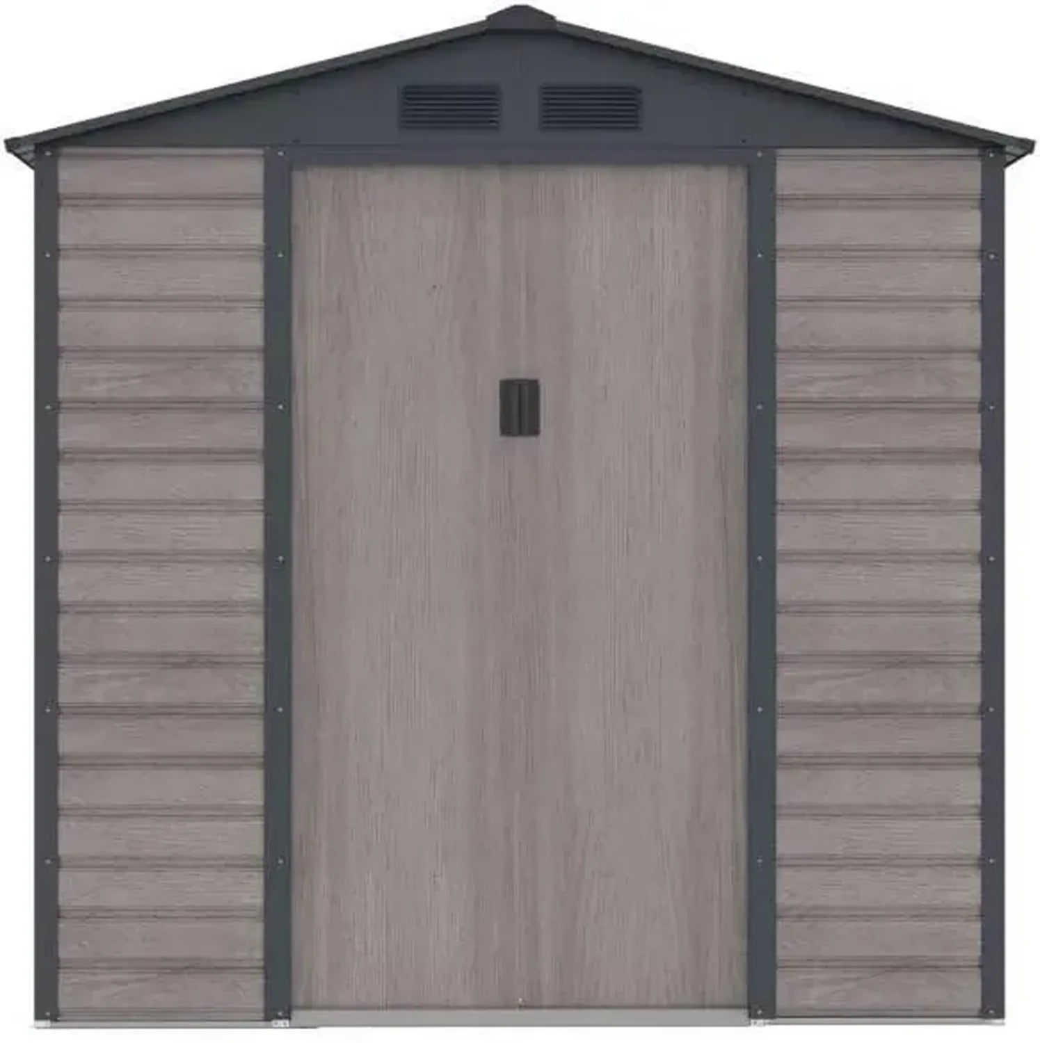 Abri de Jardin en Acier Galvanisé Gris Effet Bois 2,79 m² - ADELMO
