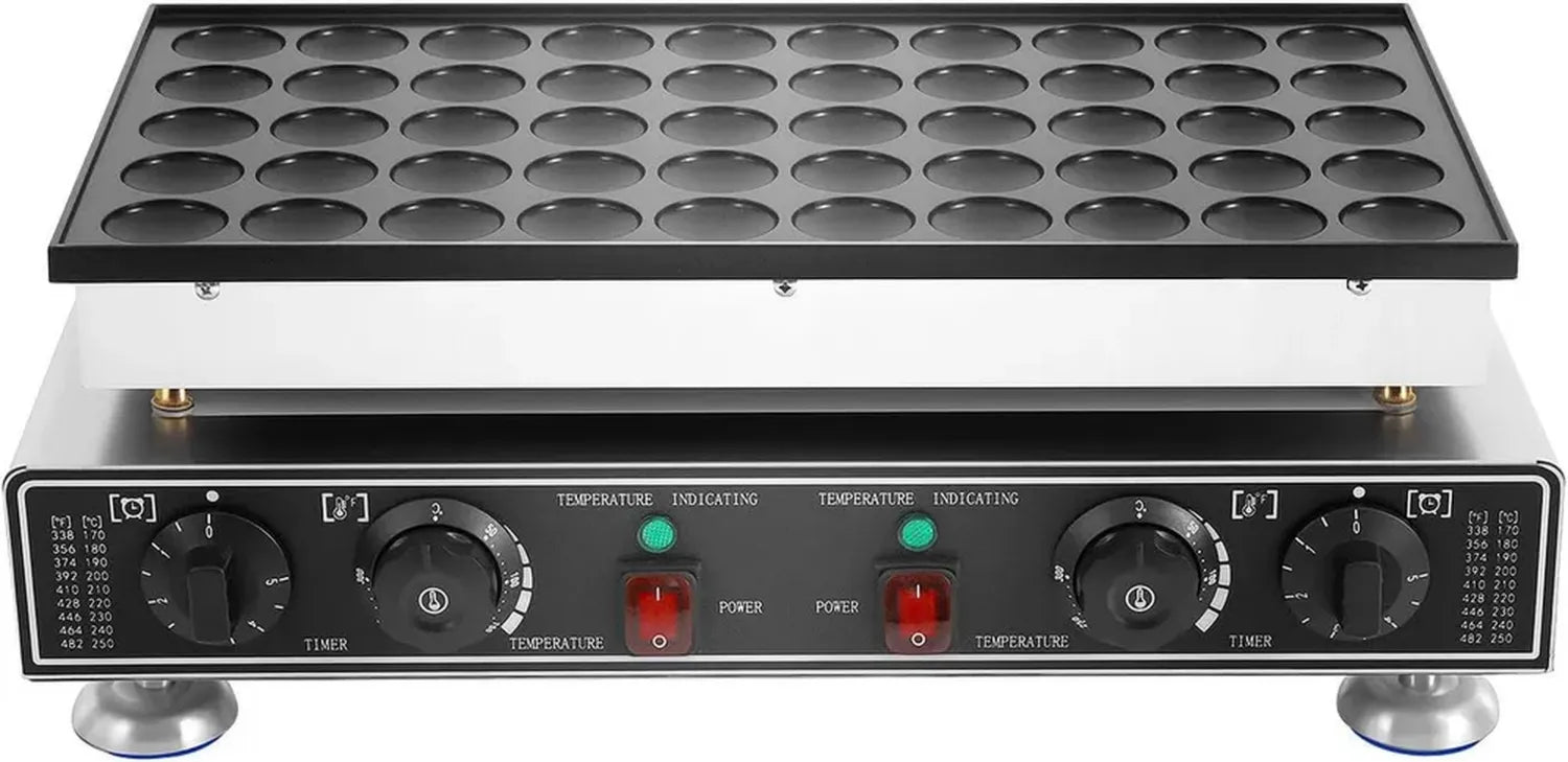 Gaufrier Électrique 1800 W avec Revêtement Antiadhésif, Multifonctions pour Gaufres et Muffins, Température Réglable 50-300°C, Accessoires Inclus