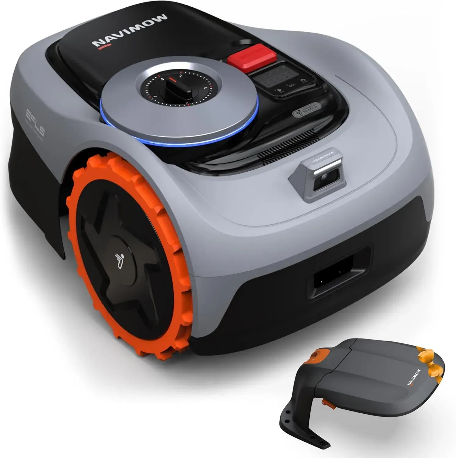 Robot tondeuse Segway Navimow i105E avec garage, 600 m² max, navigation avancée sans fil