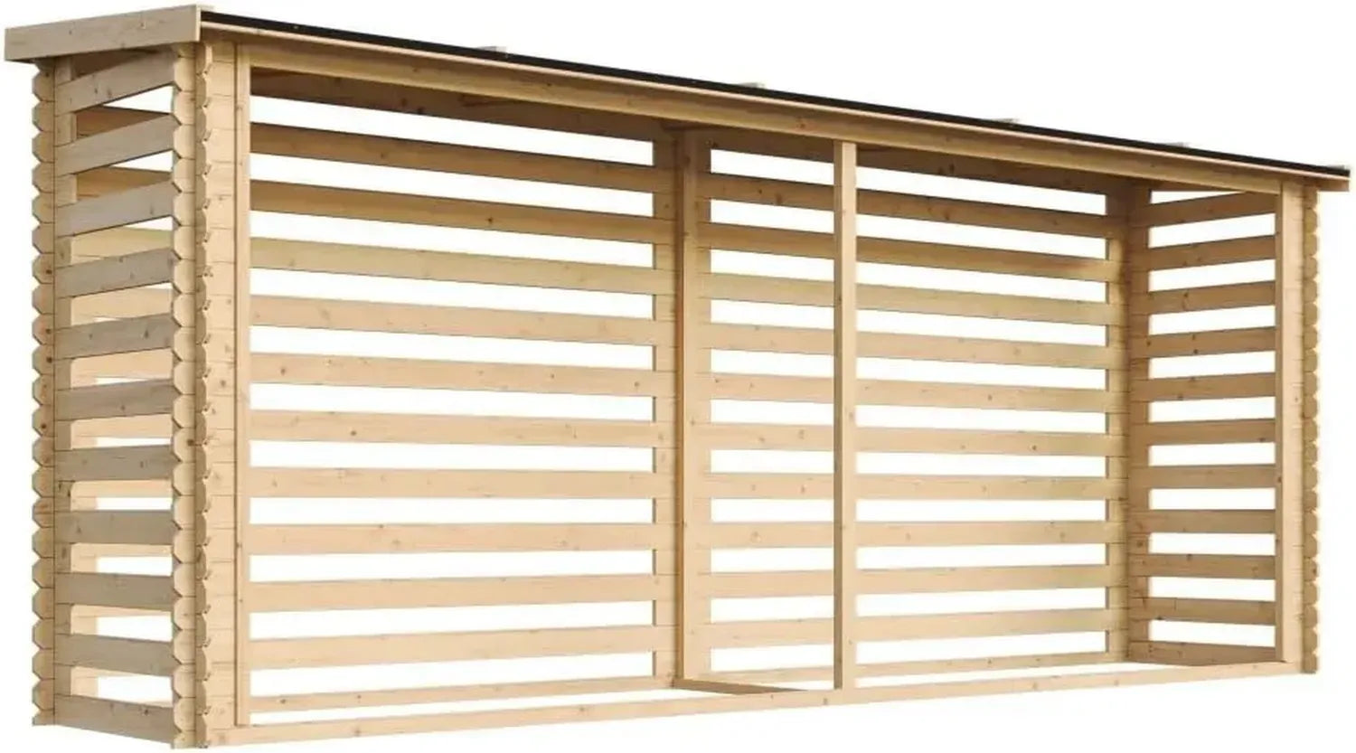 TIMBELA M203 Abri à Bois Extérieur 4m² - Dimensions 112x450x199 cm