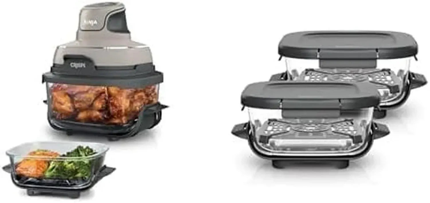 Friteuse sans Huile Portable Ninja 3,8L 4-en-1 avec Boîtes sous Vide