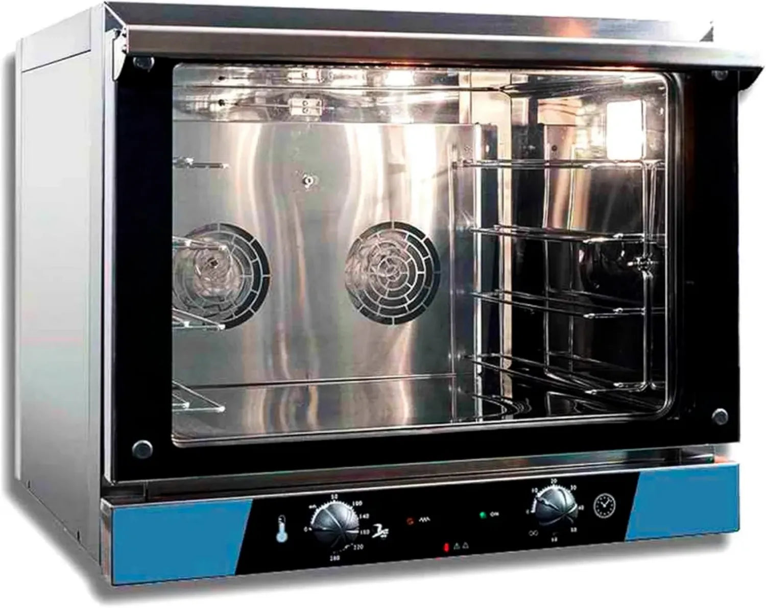 Four à Convection Électrique Inox GN1/1 avec Double Vitrage et Lumière Intérieure