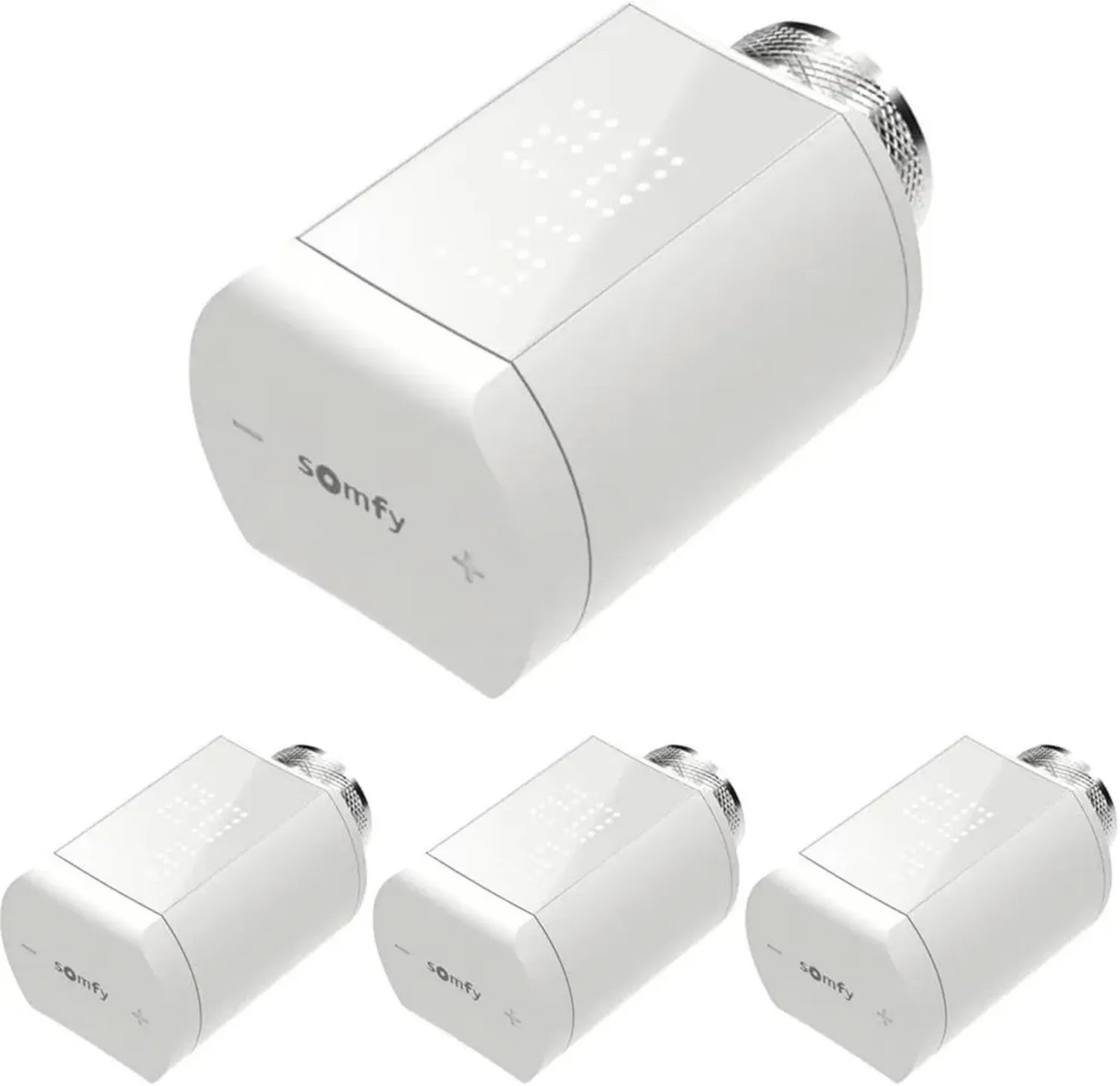 Vannes Thermostatiques Connectées IO Somfy pour Radiateurs avec Tahoma, Ensemble de 4