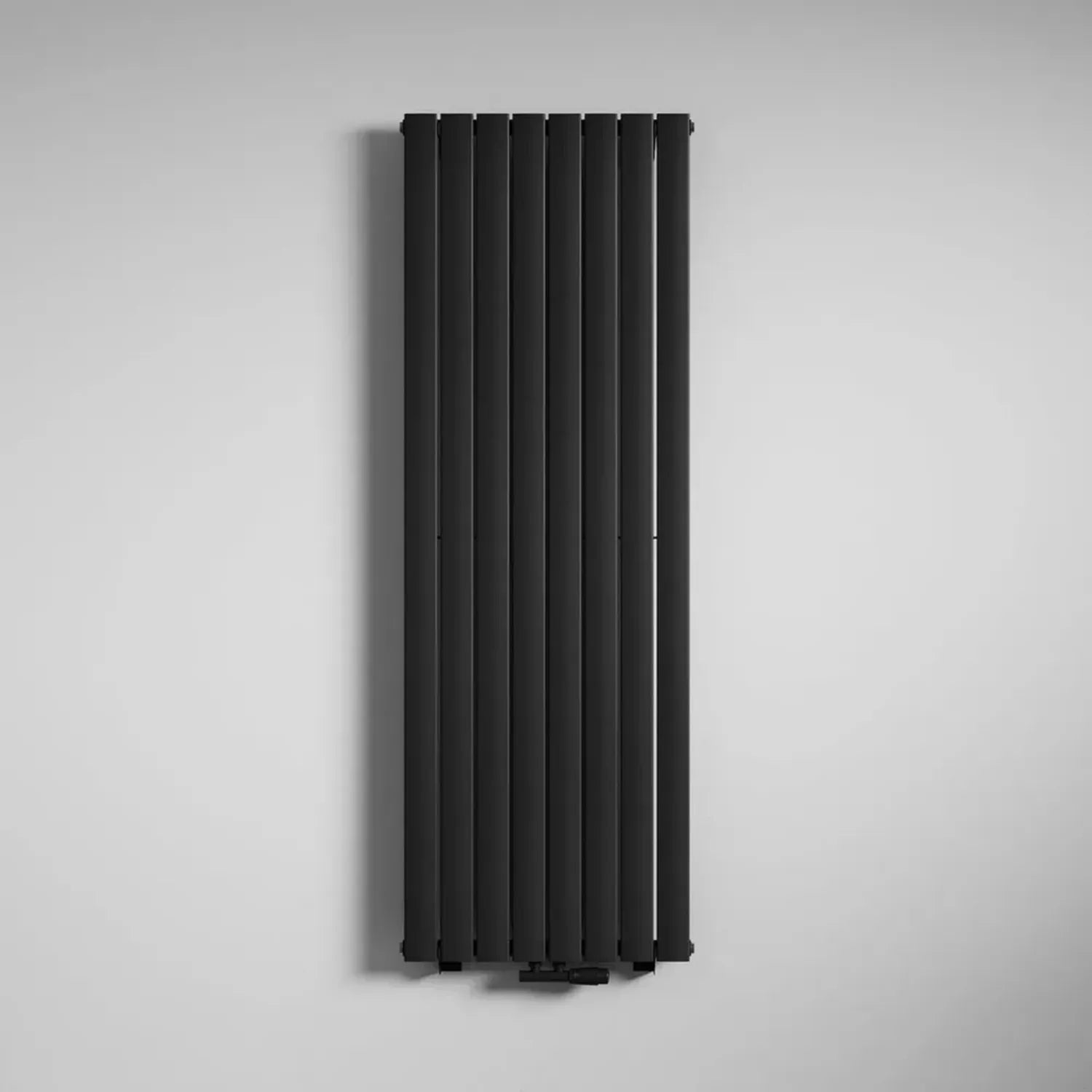Radiateur Mural à Eau Chaude 180x61cm Acier Gris-Noir Vertical