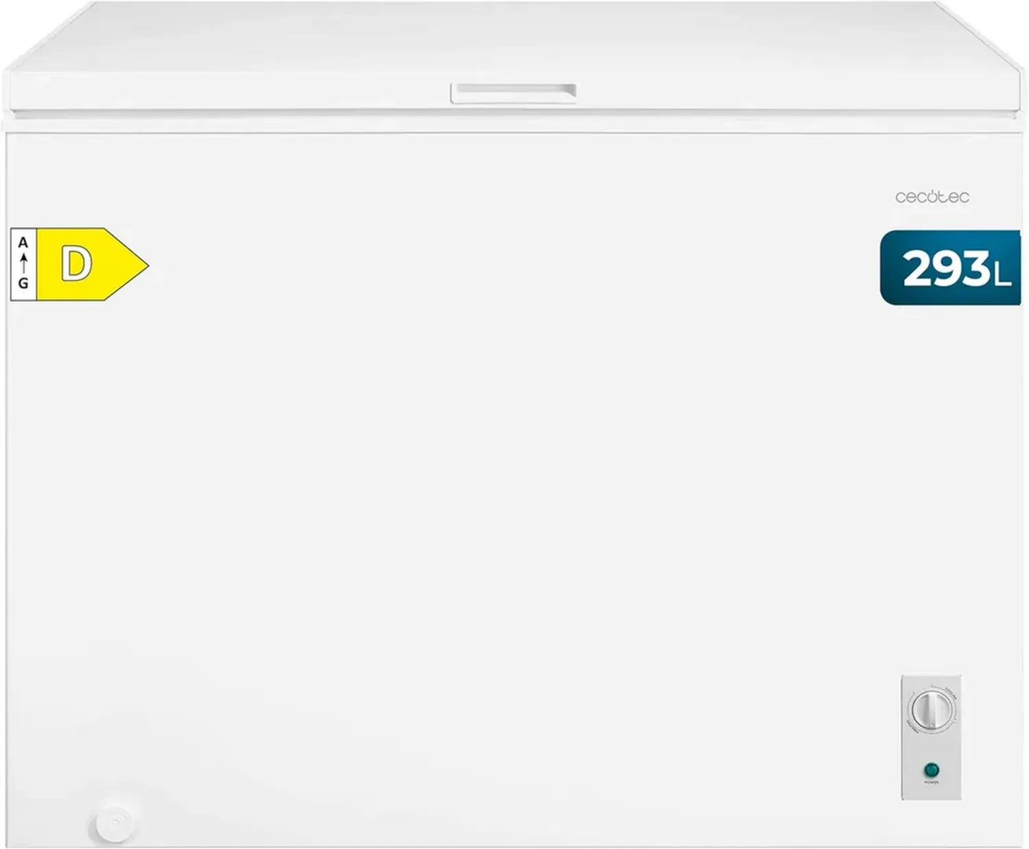 Congélateur Coffre 293L Cecotec avec Panier, Contrôle LED, UltraContact et Fonction ZéroG