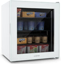 Congélateur Miniature Klarstein IceAge 88L, Économie d'Énergie Classe E, Étagères Modulables, Éclairage LED, Design Compact et Élégant, Blanc