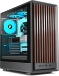 Boîtier PC Gaming Mid-Tower ATX FOIFKIN M1 en Noyer avec 4 Ventilateurs ARGB