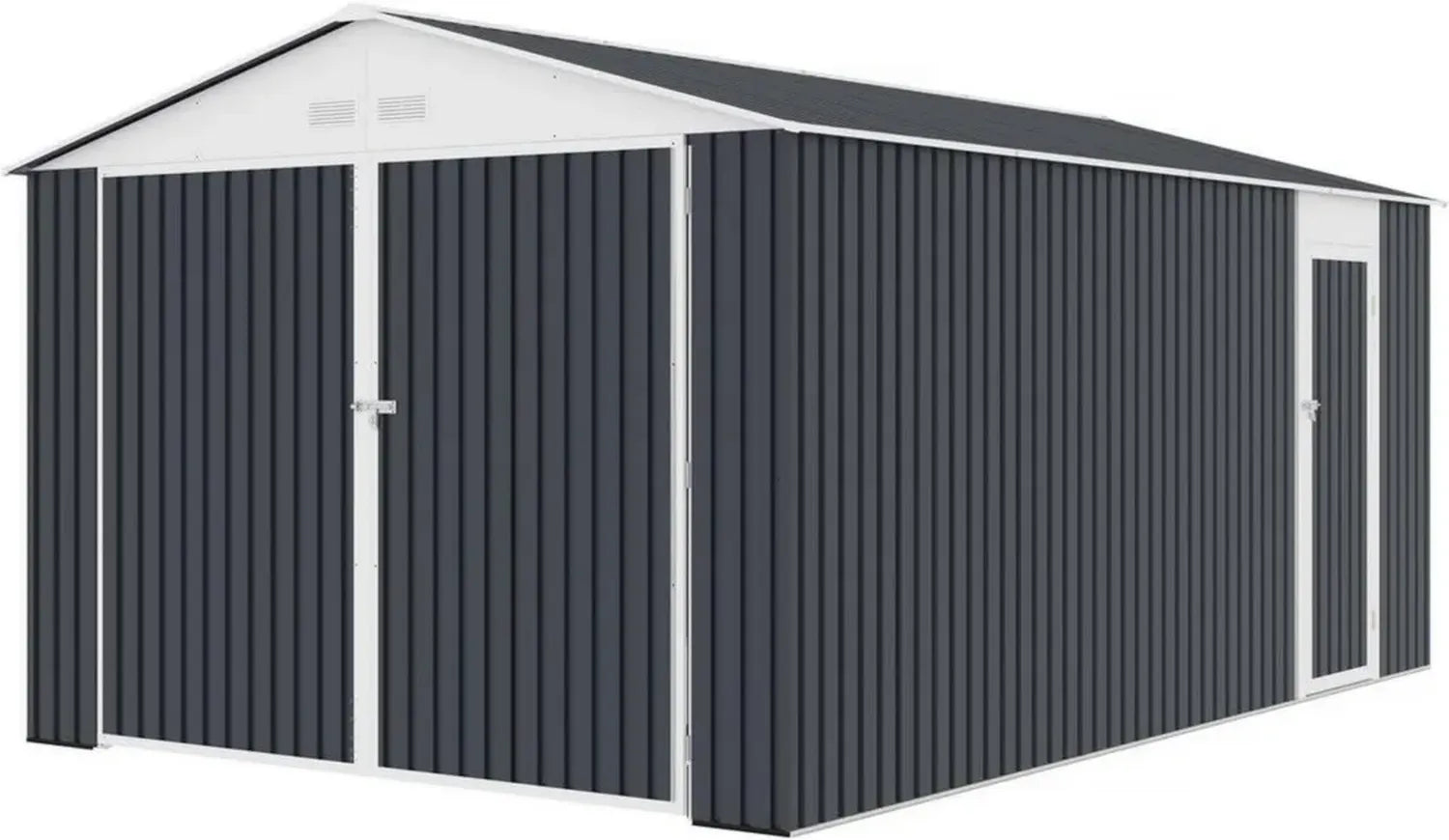 Abri de Jardin Métallique Houston 15,36 m² - Couleur Anthracite