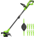 Tondeuse à Gazon Sans Fil 24V, Largeur de Coupe 30 cm, 10 Lames Incluses
