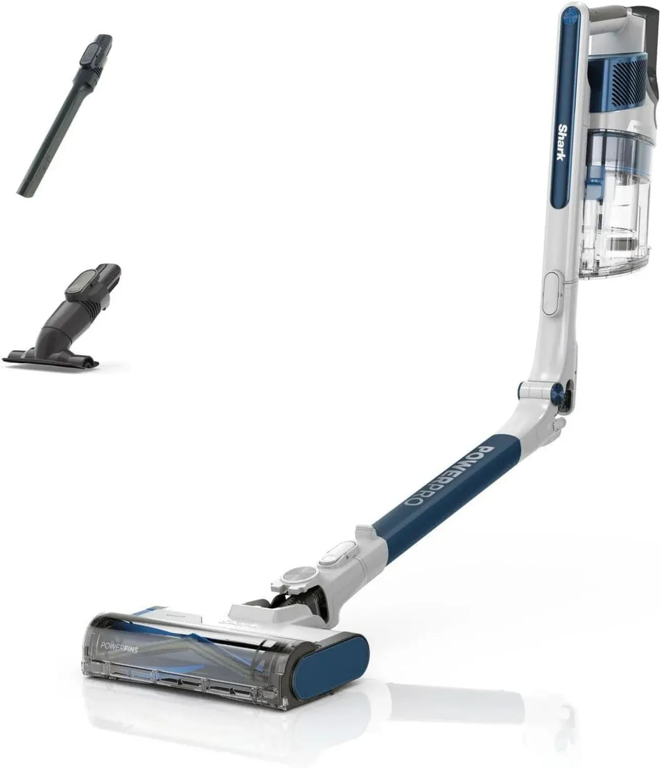 Aspirateur Balai Shark IZ380EU, Sans Fil, Détection Sol Technologie, Anti-Allergène, Légèreté et Flexibilité, Mode Portable, Autonomie 50 Min, Grande Capacité, Bleu Métallisé