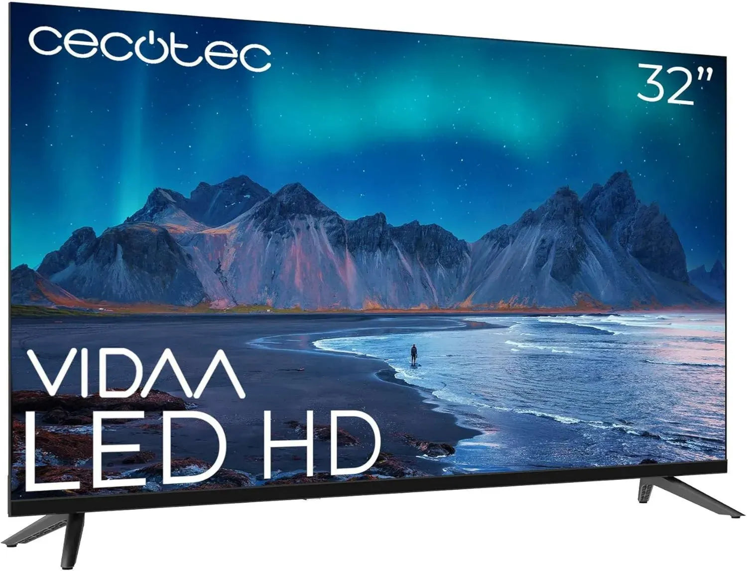 Téléviseur LED 32' HD Cecotec - Smart TV VIDAA, Dolby Audio, WiFi, Chromecast, 3 HDMI, 2 USB