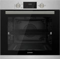 Four à gaz intégré Teknix 60cm, 63L, GPL convertible, écran numérique, porte à double vitrage, fermeture douce, acier inoxydable