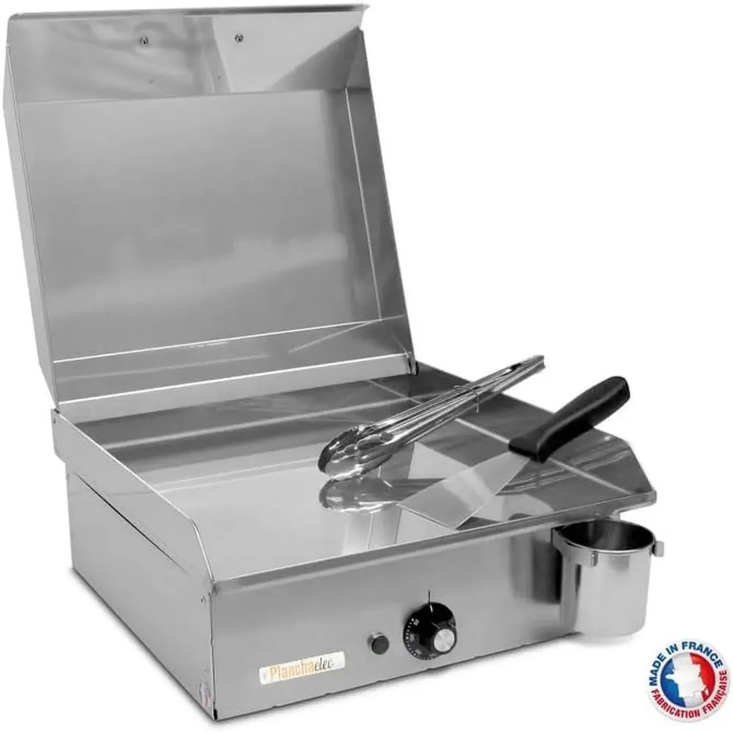 Plancha électrique NEO E420 1800W - Inox avec couvercle et ustensiles - Thermostat réglable - Pour 5 personnes
