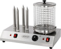Appareil à Hot-Dogs Pro Hakka, Vapeur Électrique et Réchauffe-Pains, 4 Emplacements, 220V/960W