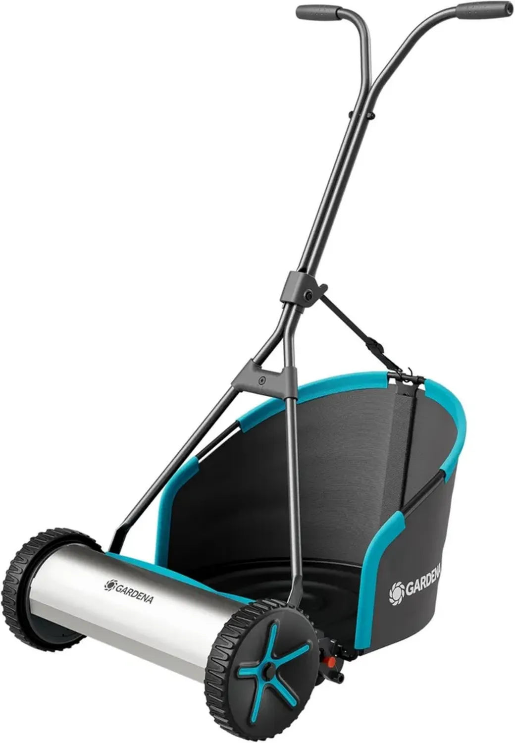 Tondeuse à Gazon Manuelle Gardena 40 cm, Sans Fil avec Bac à Herbe, Pour Pelouses jusqu'à 250 m²