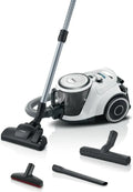 Aspirateur sans sac Bosch Serie 6 BGC41XALL - Puissance 750W, Silencieux 68dB, Blanc