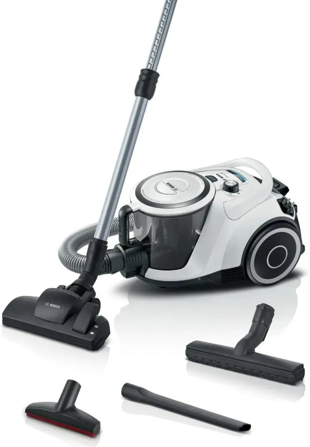 Aspirateur sans sac Bosch Serie 6 BGC41XALL - Puissance 750W, Silencieux 68dB, Blanc