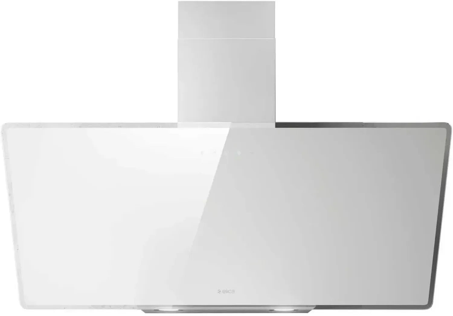 ELICA Hotte Murale Décorative SHIRE WH/A/90 en Verre Blanc Inclinée 90 cm