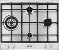 SMEG P261XGH Plaque de Cuisson à Gaz en Acier Inoxydable