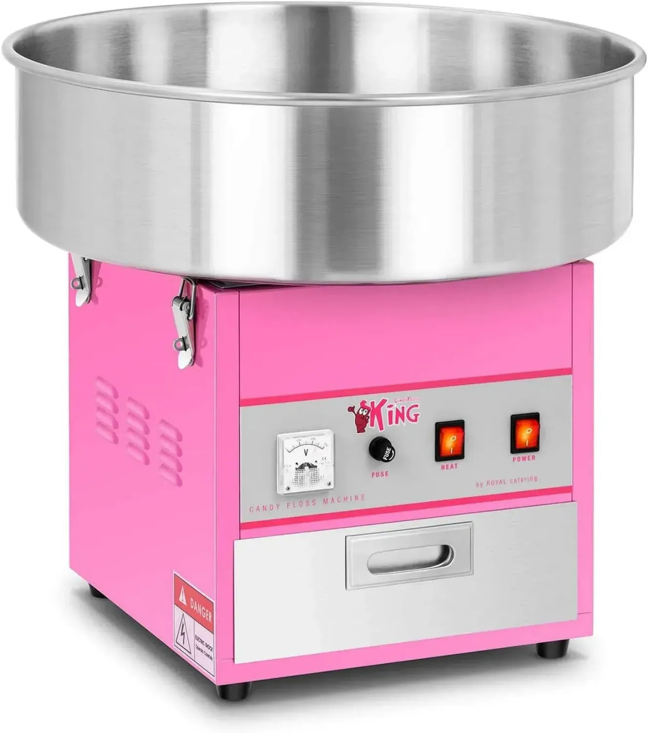 Appareil Professionnel à Barbe à Papa 1200W avec Cuve de 52 cm