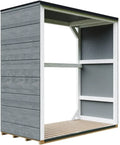 Abri à Bois Extérieur Résistant aux Intempéries 1,14 m² - 75 x 153 x H159 cm - Pour Jardin - TIMBELA M980-1-CAVERN