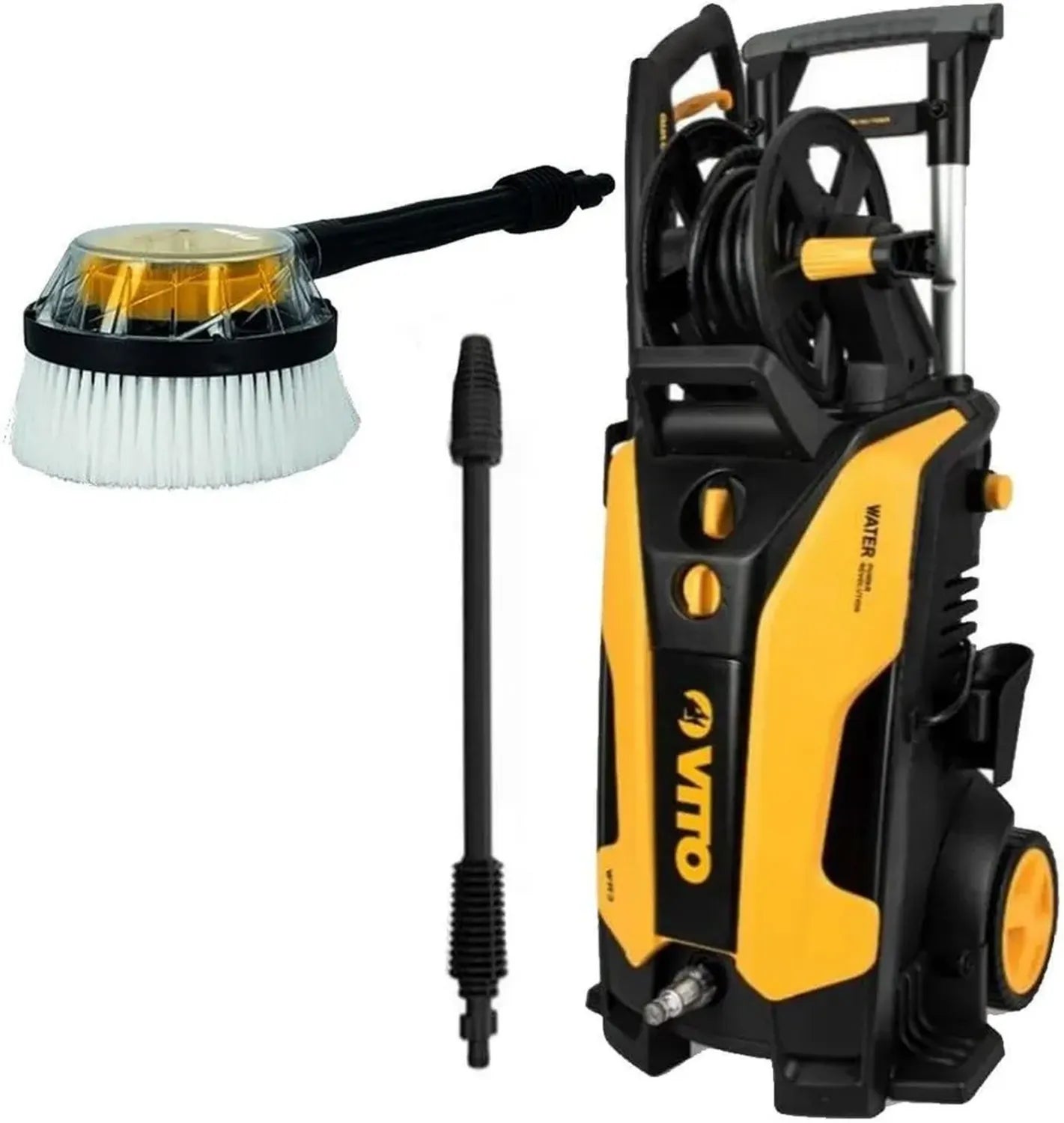 Nettoyeur Haute Pression 2000W 150 Bar avec Brosse Rotative et Réservoir Détergent