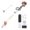 VEVOR Tronçonneuse Élagage Thermique 25 cc, Sans Fil à Essence, Manche Extensible 2-2,74 m, Lame 20,3 cm, Réservoir 650 ml