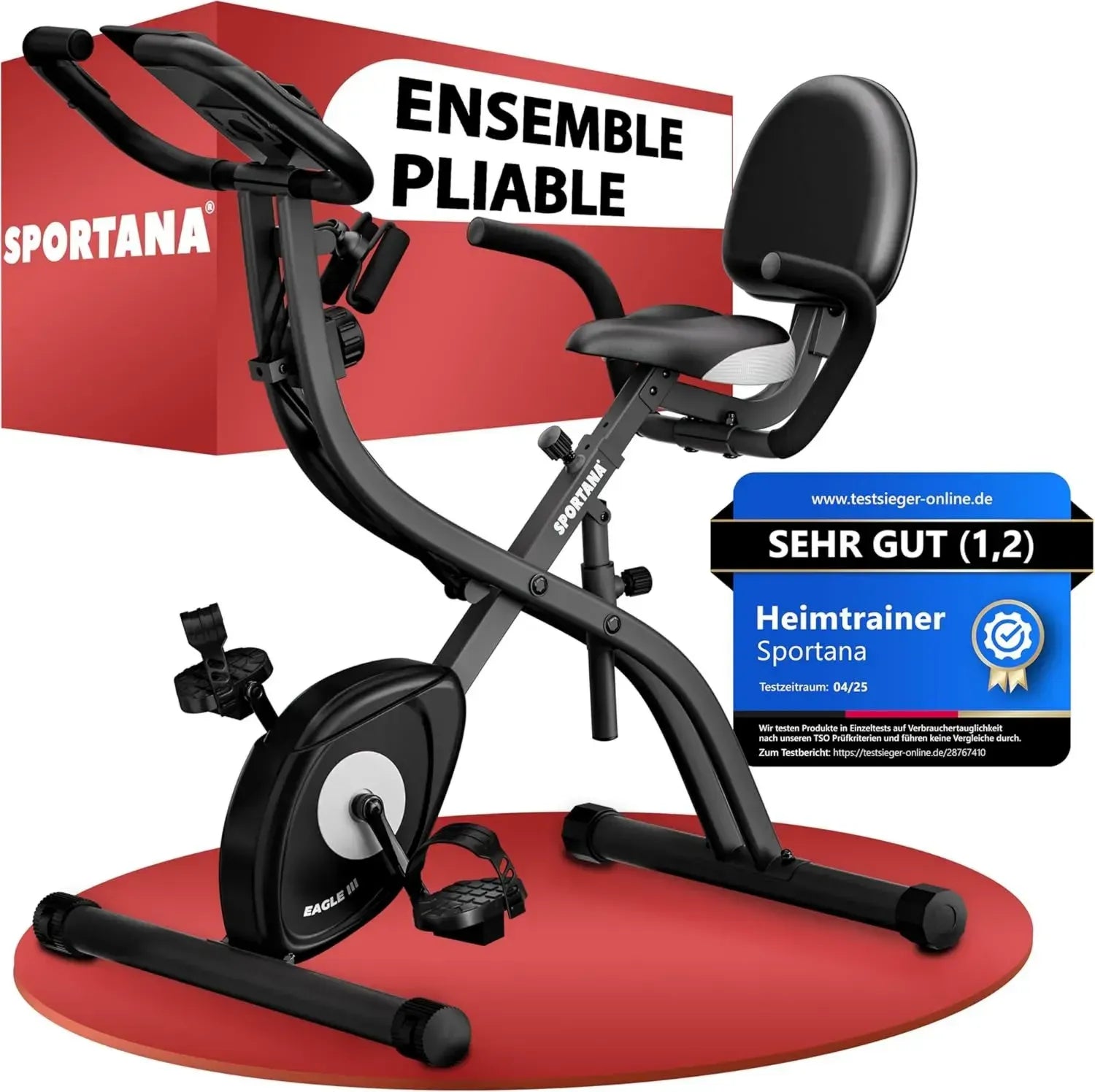 Vélo d'Appartement Silencieux Électronique - 16 Niveaux de Résistance, Suivi Cardiaque, Capacité 140 kg