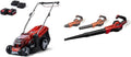 Tondeuse à Gazon sans Fil Einhell 36/36 Li avec Moteur Brushless et Souffleur GE-UB 18/250 Li (2 Batteries 4 Ah et 2 Chargeurs Inclus)
