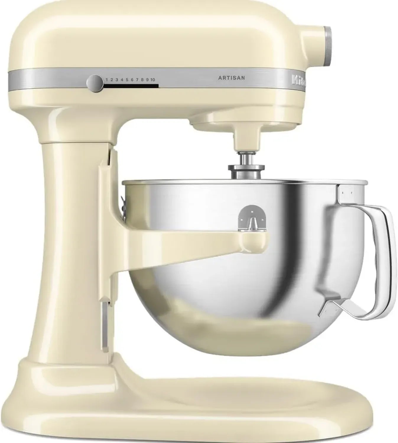 Mixeur Multifonction Artisan KitchenAid - Robot Pâtissier avec Accessoires Complets - Bol en Acier Inox 5,6 L - Crème