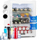 Réfrigérateur Silencieux 60L pour Chambre et Bureau, KLARSTEIN Mini Frigo avec Étagères Ajustables, Idéal pour Boissons, Camping et Mini Bar