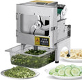 Trancheuse Électrique Multi-Légumes 200W, Hachoir Réglable 1,5-35 mm pour Oignons et Poireaux